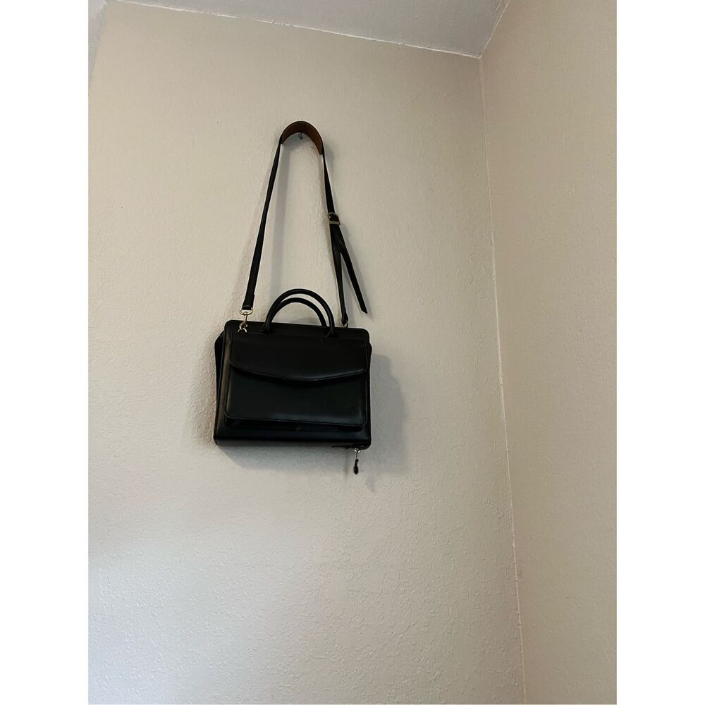 Franklin Covey Leather Planner Zipper Tote Bag Bible Crossbody Strap Organizer